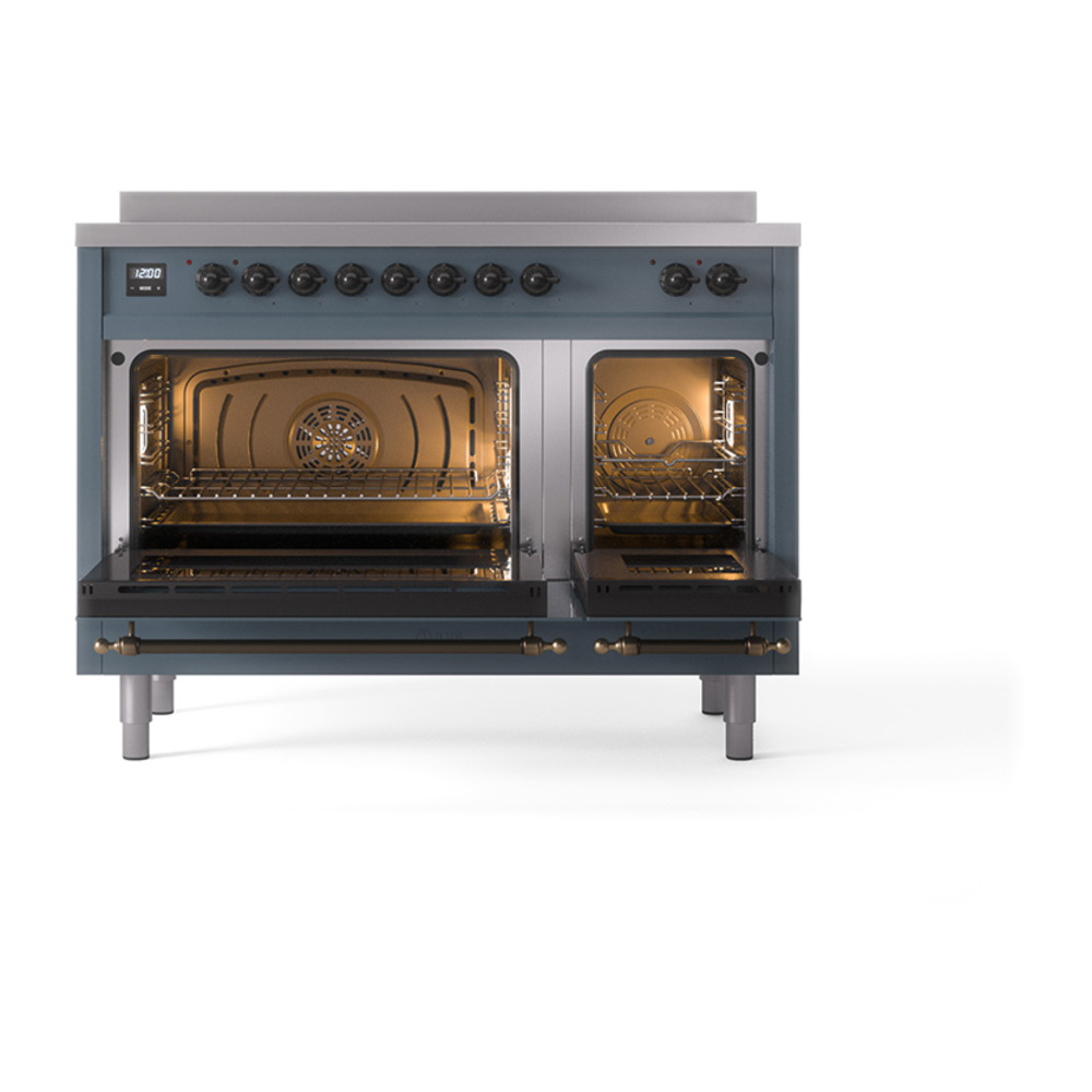 ILVE_UPI486NMPAWP_Nostalgie_II_30"_Dual_Fuel_Range_oven_door_opened