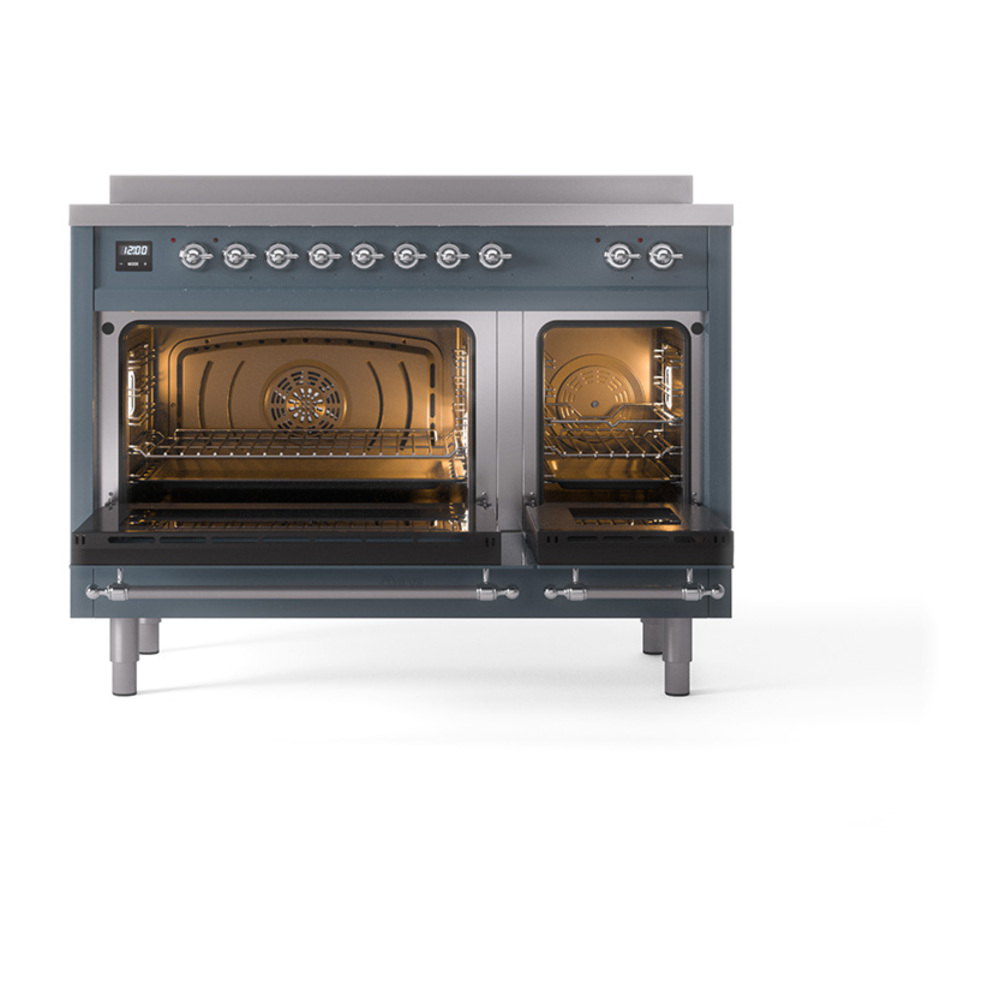 ILVE_UPI486NMPBGC_Nostalgie_II_30"_Dual_Fuel_Range_oven_door_opened