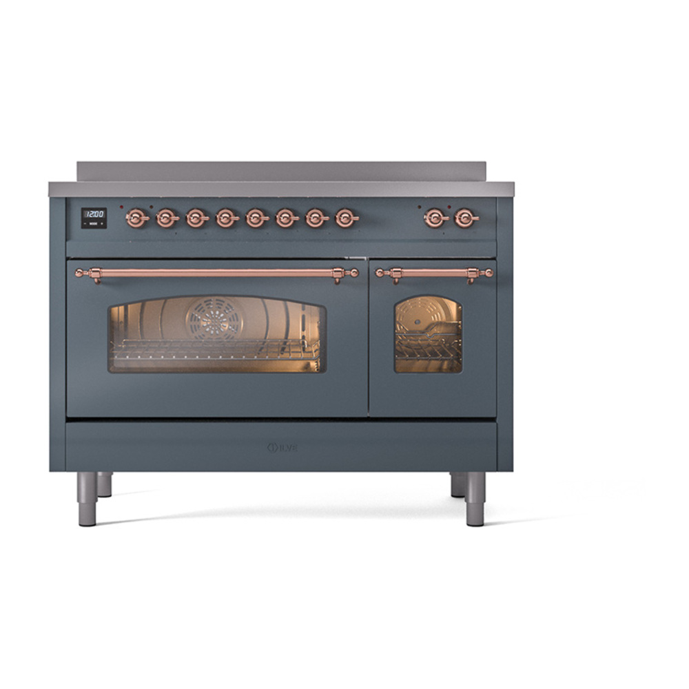 ILVE_UPI486NMPBGP_Nostalgie_II_48"_Dual_Fuel_Range_front_view