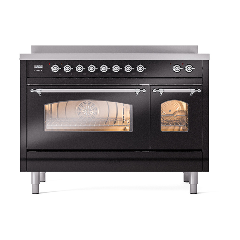 ILVE_UPI486NMPBKC_Nostalgie_II_48"_Dual_Fuel_Range_front_view