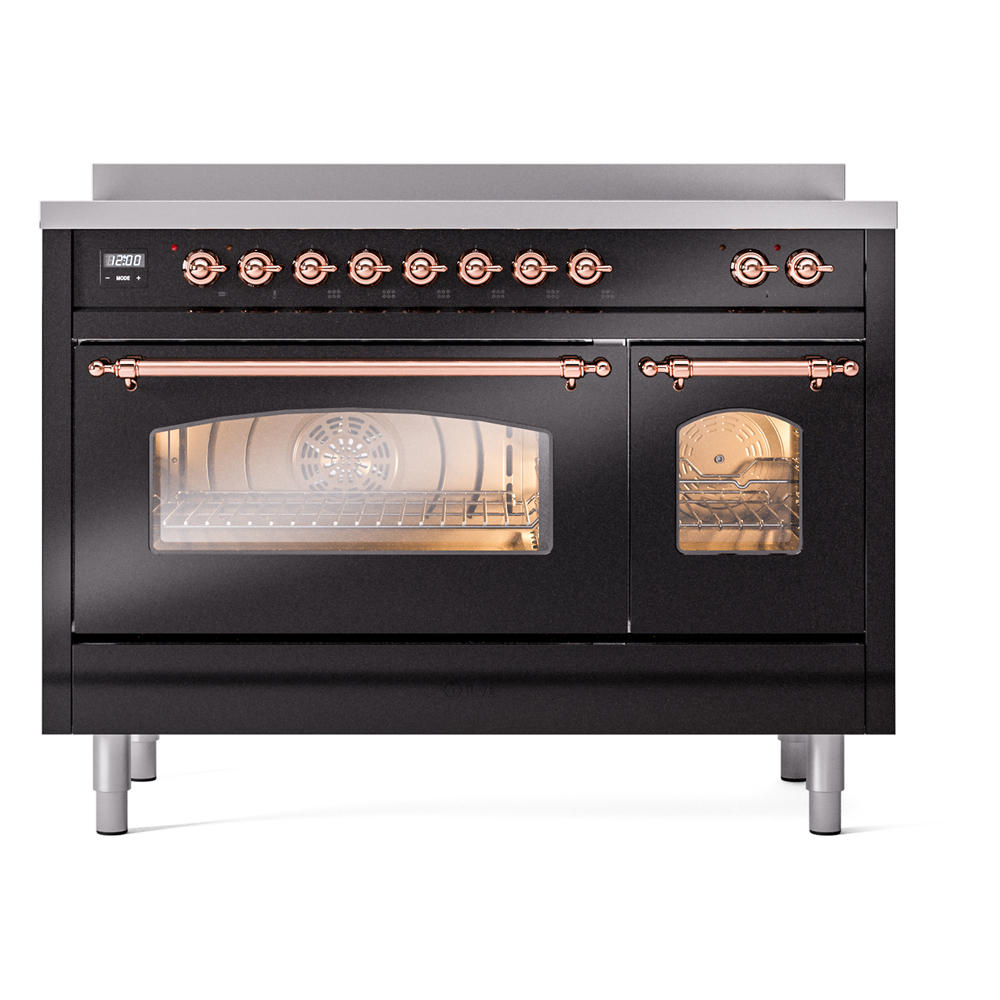 ILVE_UPI486NMPBKP_Nostalgie_II_48"_Dual_Fuel_Range_front_view