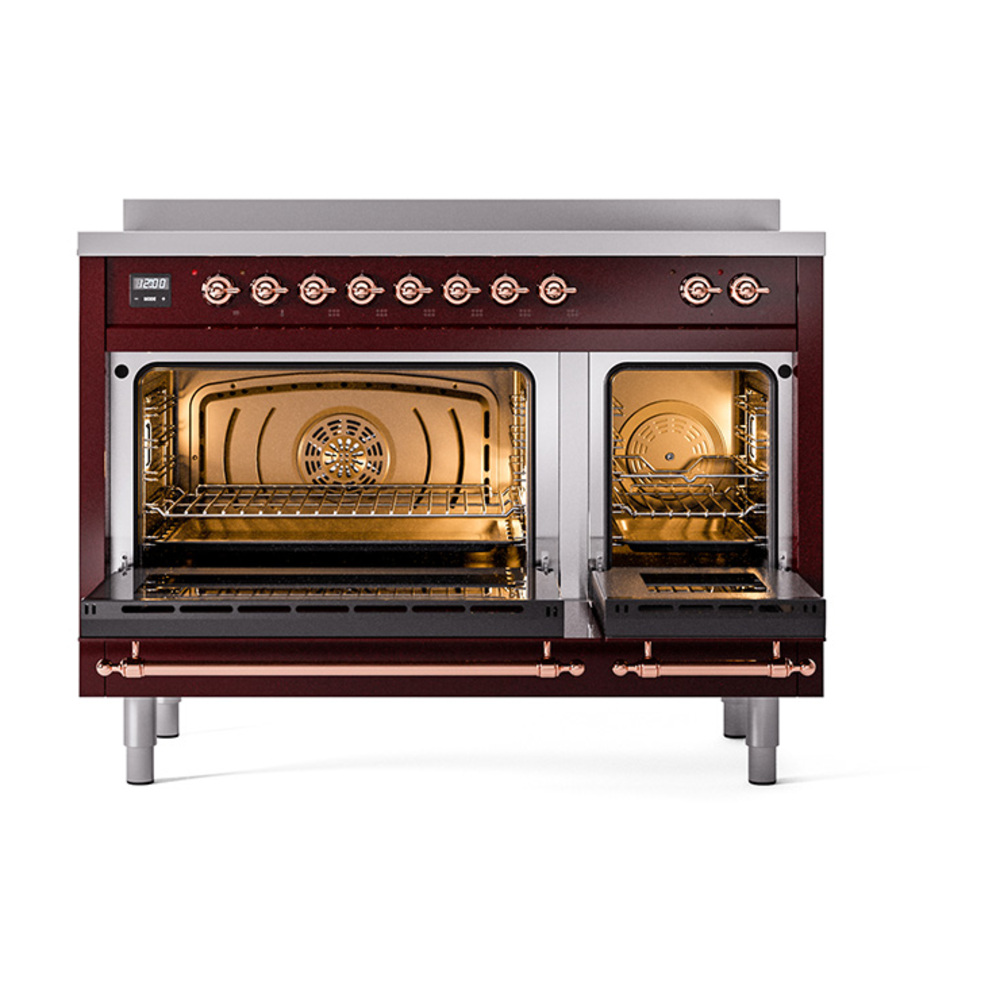 ILVE_UPI486NMPBUP_Nostalgie_II_48"_Dual_Fuel_Range_oven_door_opened