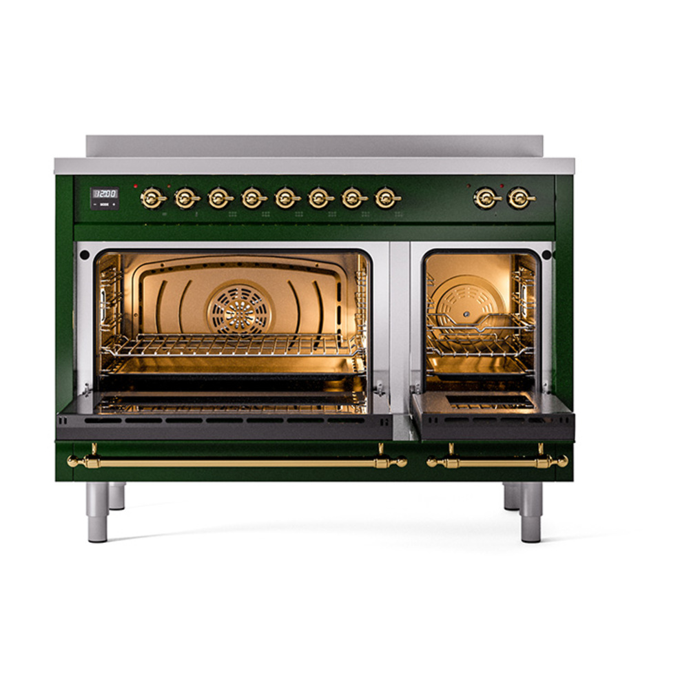 ILVE_UPI486NMPEGG_Nostalgie_II_48"_Dual_Fuel_Range_oven_door_opened