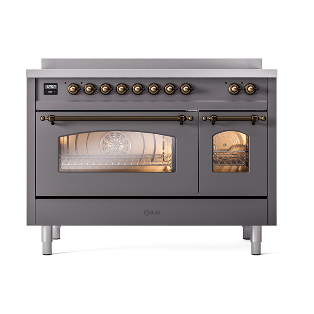 ILVE_UPI486NMPMGB_Nostalgie_II_48"_Dual_Fuel_Range_front_view