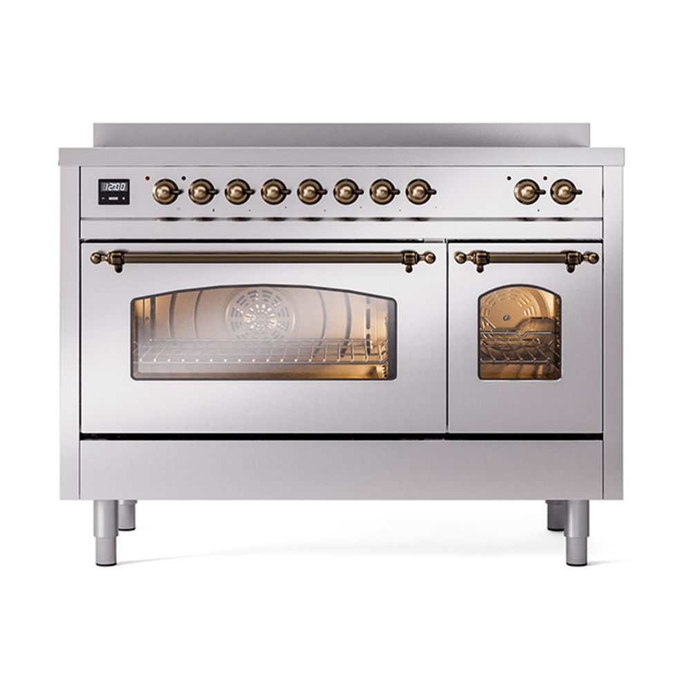 ILVE_UPI486NMPSSB_Nostalgie_II_48"_Dual_Fuel_Range_front_view