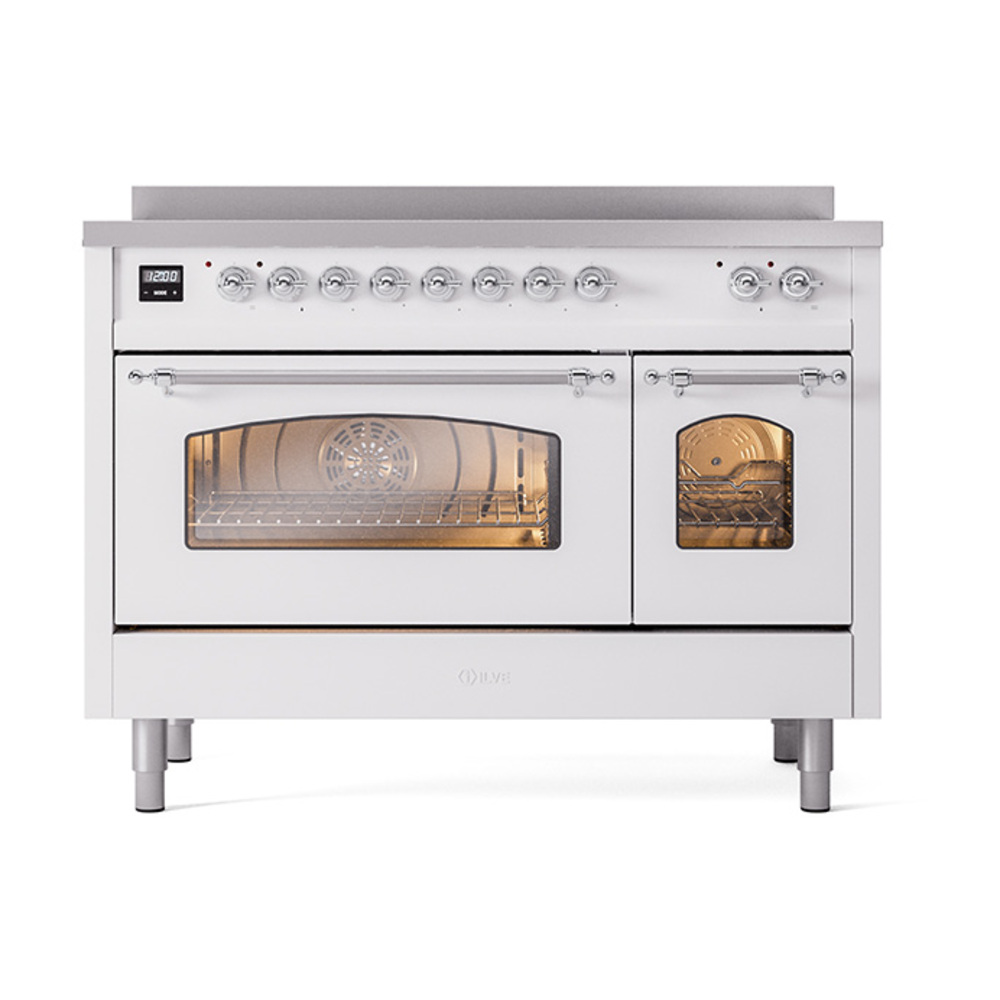 ILVE_UPI486NMPWHC_Nostalgie_II_48"_Dual_Fuel_Range_front_view