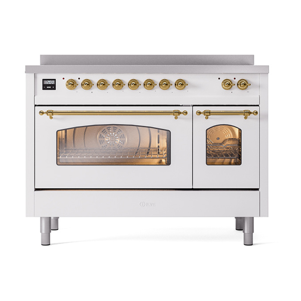 ILVE_UPI486NMPWHG_Nostalgie_II_48"_Dual_Fuel_Range_front_view