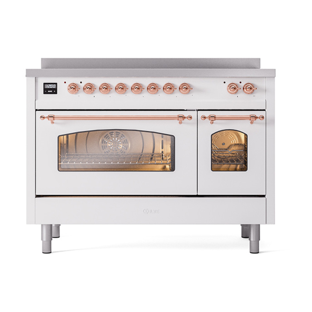 ILVE_UPI486NMPWHP_Nostalgie_II_48"_Dual_Fuel_Range_front_view
