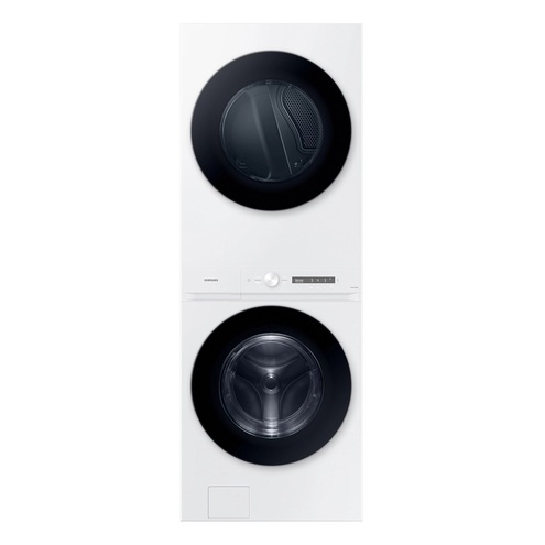 Samsung WH46DBH100GW 27 inch Smart Bespoke AI Laundry Hub with 4.6 cu. ft. Washer Capacity, 7.6 cu. ft. Gas Dryer Capacity, Steam Wash and Sensor Dry in White