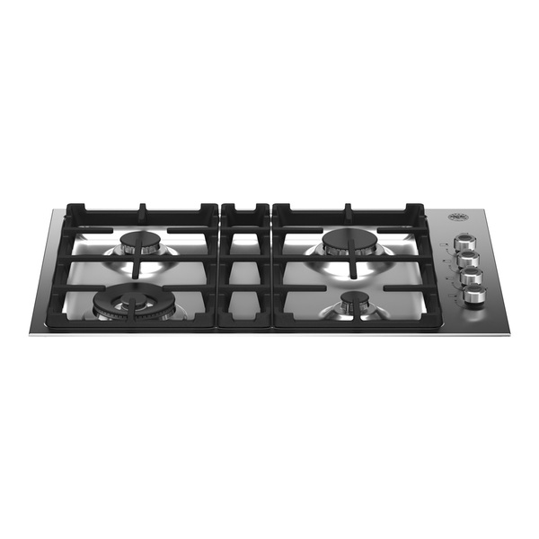 Bertazzoni PROF304QXELP 30 inch Professional Series Drop-in Gas Cooktop with 4 Burners, Cast Iron Grates, Fail-Safe Thermocouple Technology, in Stainless Steel (Liquid Propane)