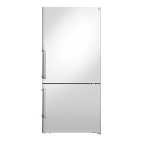 Bertazzoni REF31BMFIXNV 31 inch Freestanding Bottom Freezer Refrigerator with 17.7 cu. ft. Total Capacity, Frost Free Technology and Automatic Icemaker in Stainless Steel (Handles Not Included)
