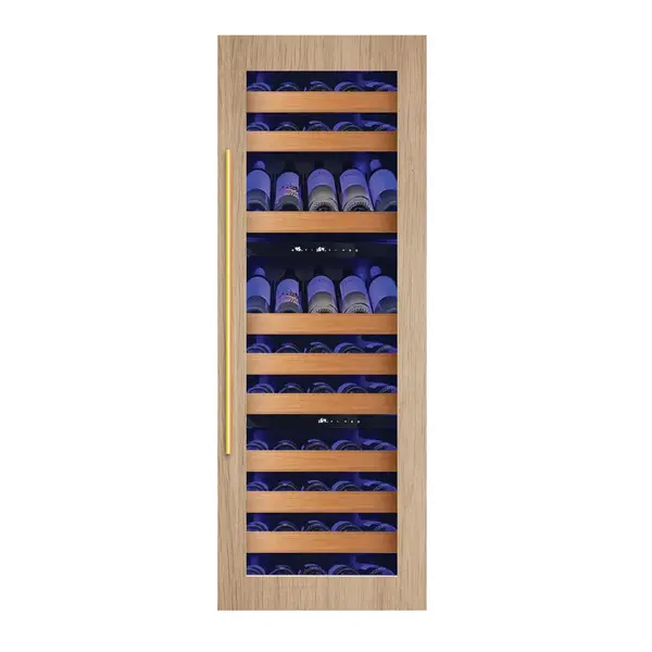 XO XOU2470WTZGO 24 inch Built-In Triple Zone Wine Column with 70 Bottle Capacity, Intuitive Digital Controls, Articulated Hinges, Field Reversible Door, in Panel Ready