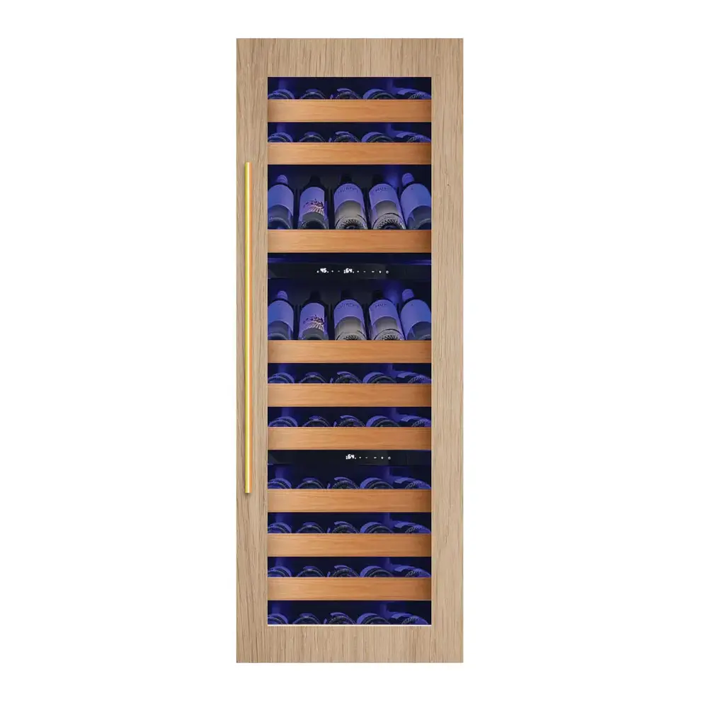 XO XOU2470WTZGO 24 inch Built-In Triple Zone Wine Column with 70 Bottle Capacity, Intuitive Digital Controls, Articulated Hinges, Field Reversible Door, in Panel Ready