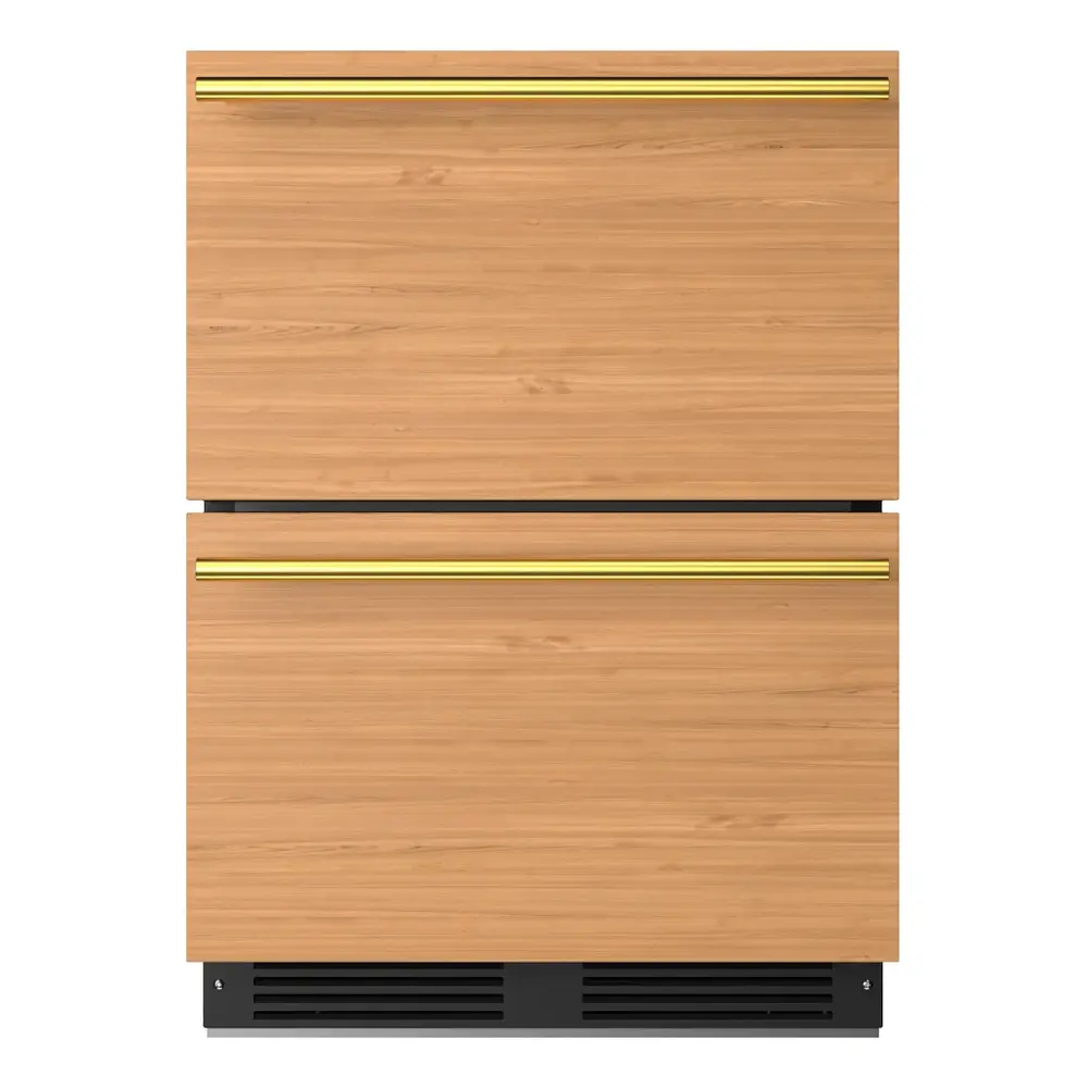 XO XOU24RDO 24 inch Refrigerator Drawer with 5.2 cu. ft. Capacity, Thermal-Efficient Cabinet, Elegant Tri-Color Illumination, Adjustable Grip Divider Included In Top Drawer, in Panel Ready