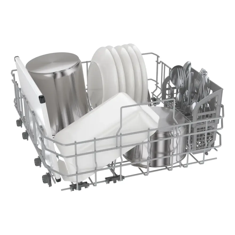 Bosch SHX53CM5N 24 inch 300 Series Smart Built In Dishwasher with 16 Place Setting Standard 3rd Rack PrecisionWash PureDry Rackmatic Stainless Steel Tub Home Connect in Stainless Steel Homery
