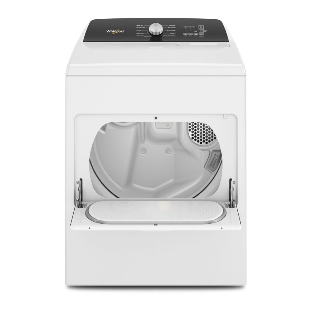 Whirlpool WED5010LW 29" Electric Dryer with 7.0 cu. ft. Capacity, Moisture Sensing, Wrinkle Shield™ Option, Air Only Cycle in White