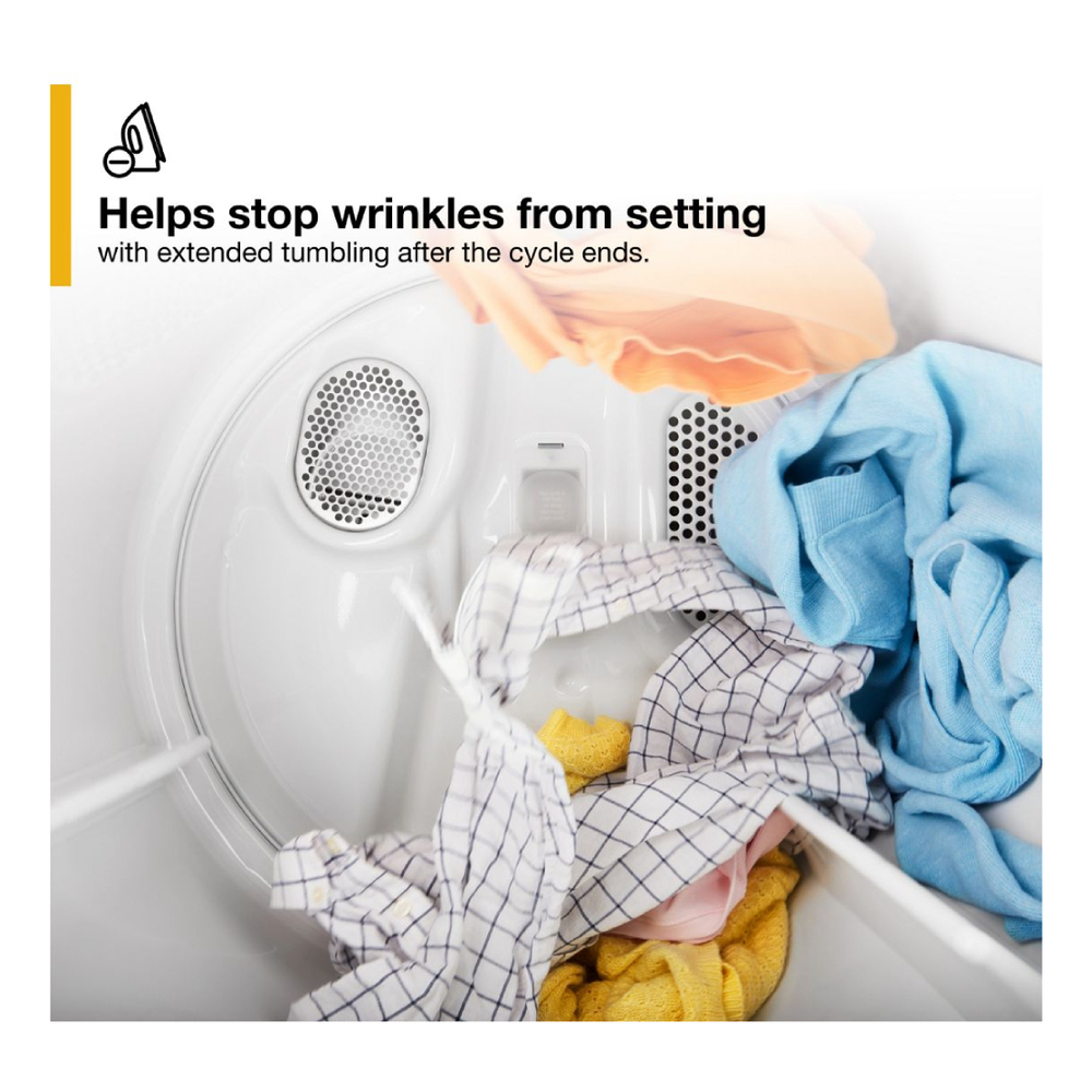 Whirlpool WED5010LW 29" Electric Dryer with 7.0 cu. ft. Capacity, Moisture Sensing, Wrinkle Shield™ Option, Air Only Cycle in White