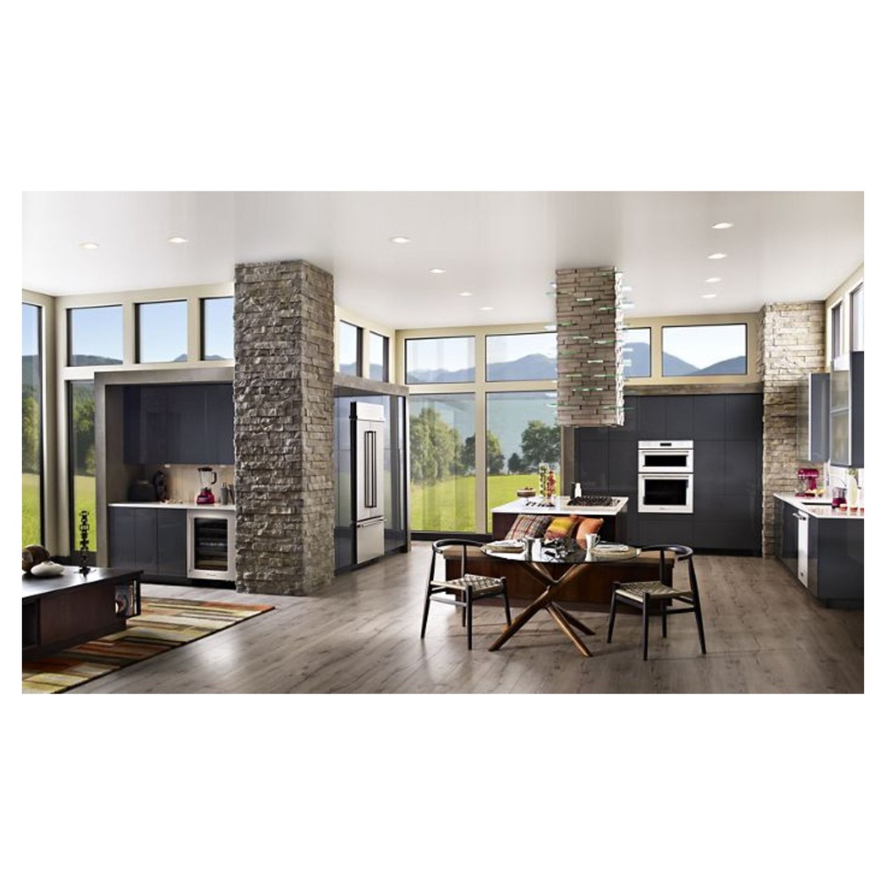 KitchenAid-KCGS356ESS-modern kitchen workspace with gas cooktop