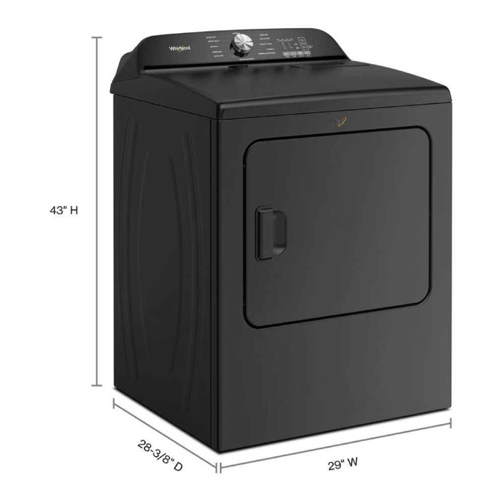Whirlpool WED6150P 29" Gas Dryer with 7 cu. ft. Capacity, Moisture Sensing, Steam Refresh Cycle, Static Reduce Option
