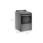 Whirlpool WED8127L 27" Electric Dryer with 7.4 cu. ft. Capacity, Advanced Moisture Sensing, EcoBoost™ Option, Static Reduce Option