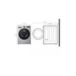 LG WM5700HVA 27" Front Load Washer with 4.5 cu. ft. Capacity, TurboWash® 360°, Built-In Intelligence and ezDispense®, LCD Digital Dial Control, in Graphite Steel