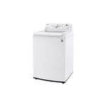 LG WT7000CW 27" Top Load Washer with 4.5 cu. ft. Capacity, TurboDrum™ Technology, 6Motion™ Technology, ColdWash™ Technology, in White