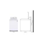 LG WT7000CW 27" Top Load Washer with 4.5 cu. ft. Capacity, TurboDrum™ Technology, 6Motion™ Technology, ColdWash™ Technology, in White