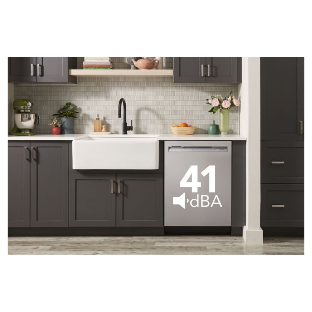 KitchenAid-KDTE304RPS-modern kitchen workspace with dishwasher