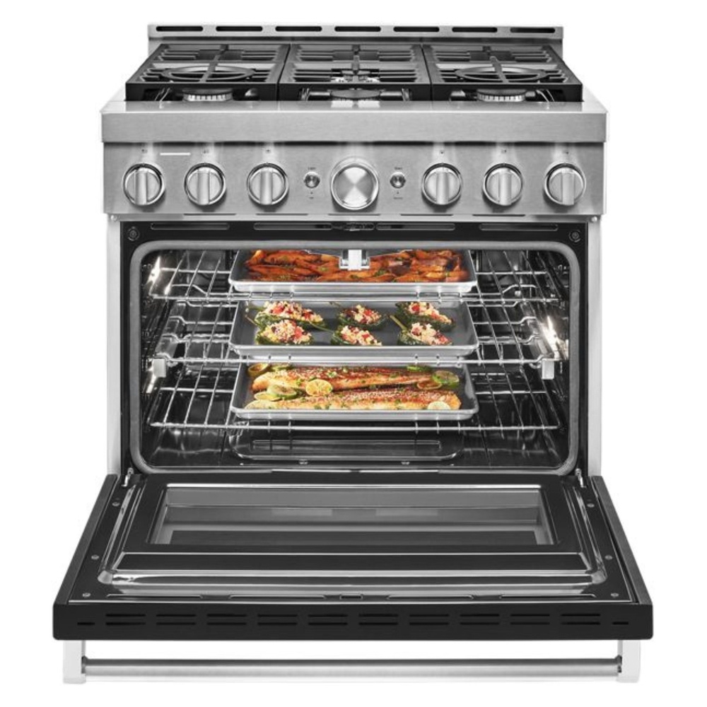KitchenAid-KFGC506JBK-open view with food items