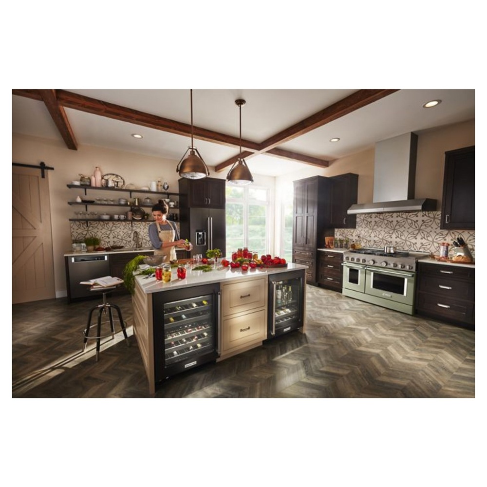 KitchenAid-KFGC558JAV-modern kitchen workspace with burner