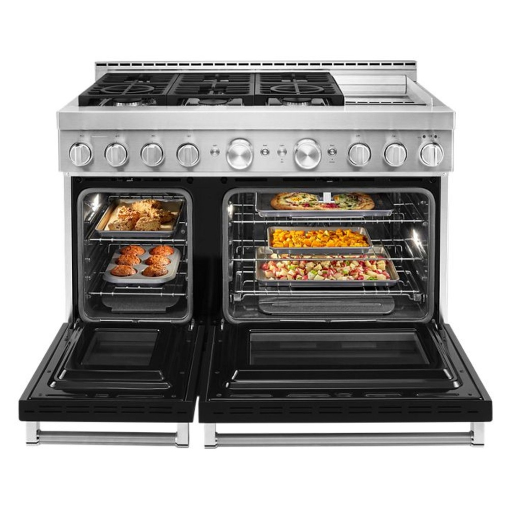 KitchenAid-KFGC558JBK-open view with food items
