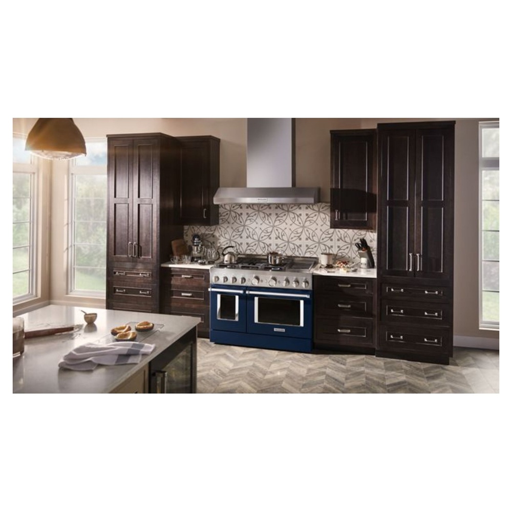 KitchenAid-KFGC558JIB-modern kitchen workspace with burner