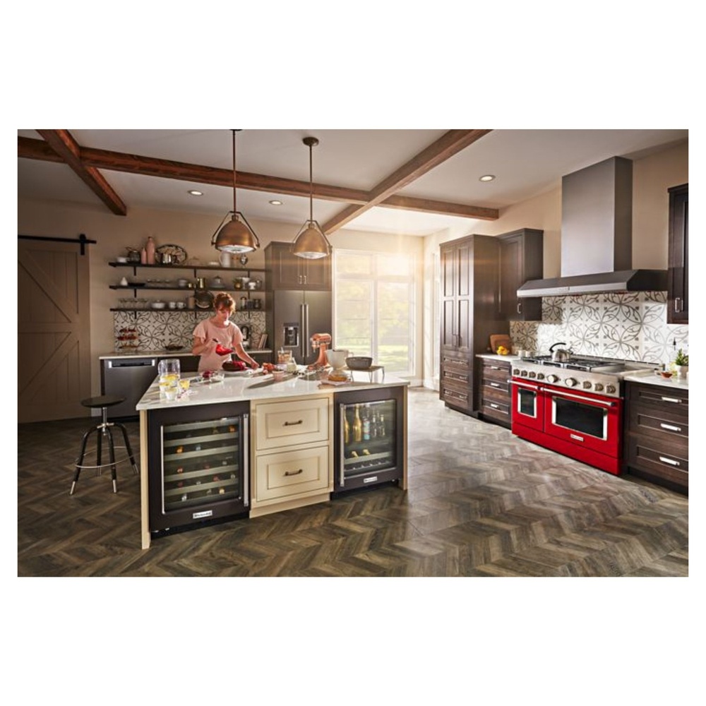 KitchenAid-KFGC558JPA-modern kitchen workspace with burner