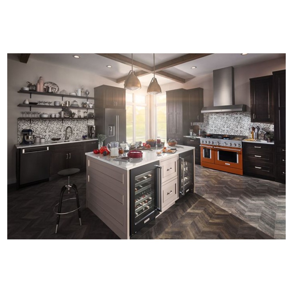 KitchenAid-KFGC558JSC-modern kitchen workspace with burner