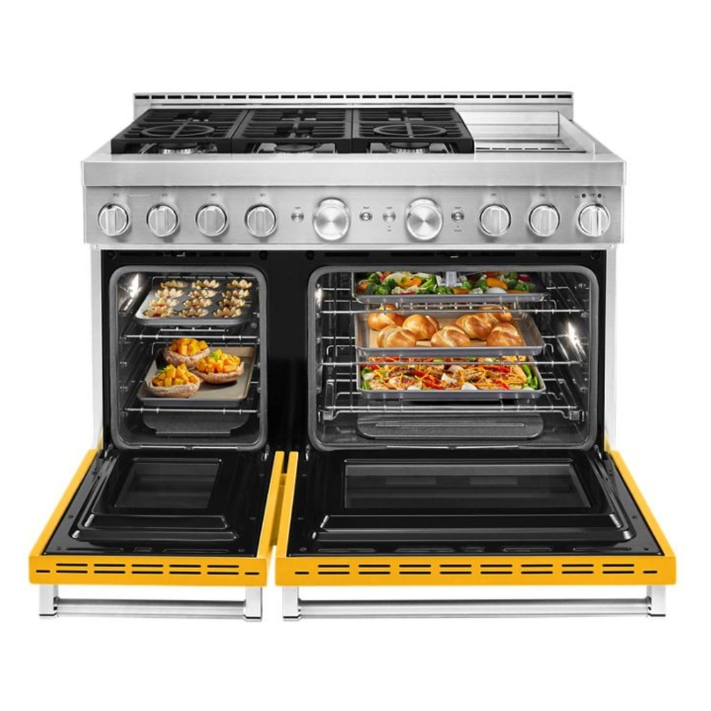 KitchenAid-KFGC558JYP-open view with food items