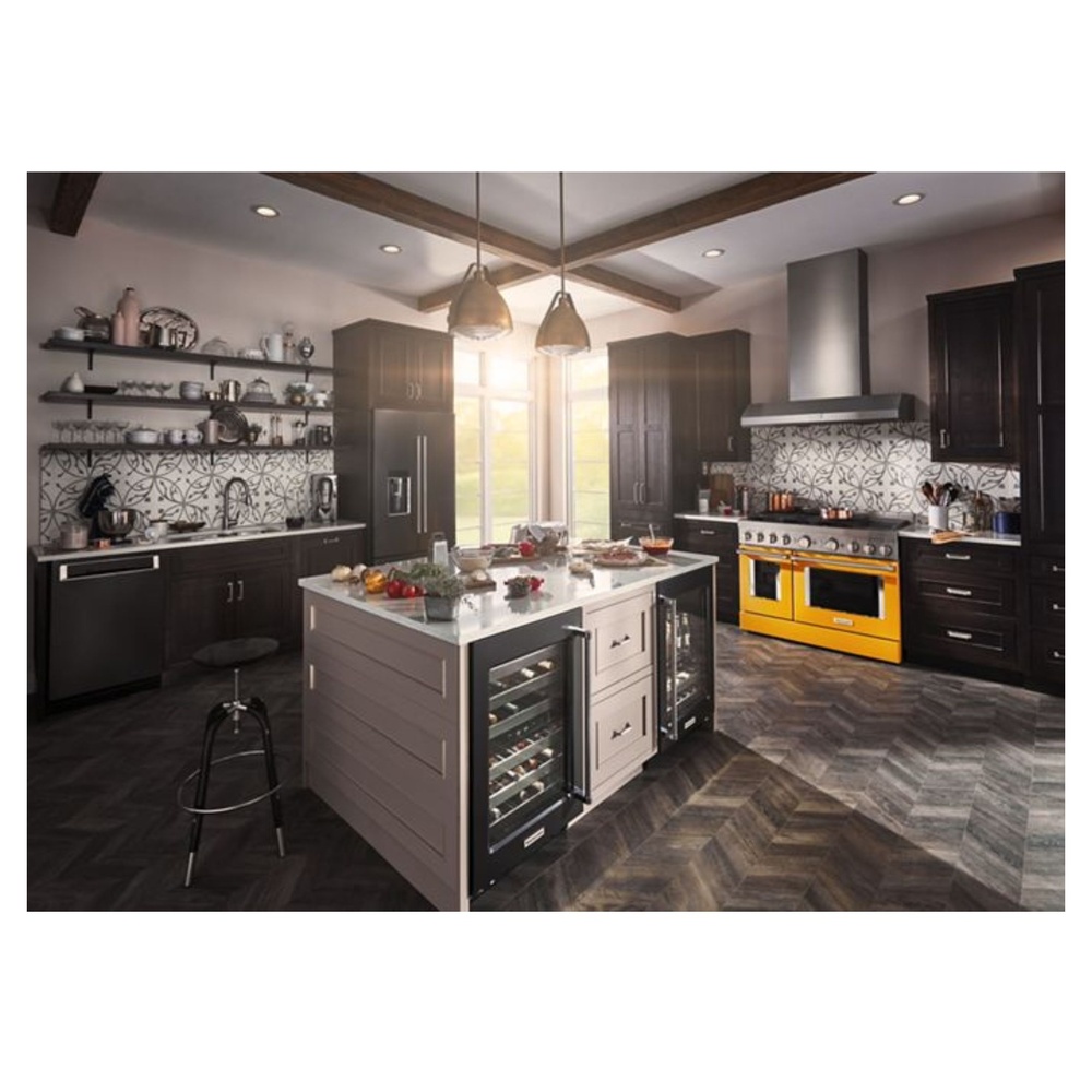 KitchenAid-KFGC558JYP-modern kitchen workspace with burner