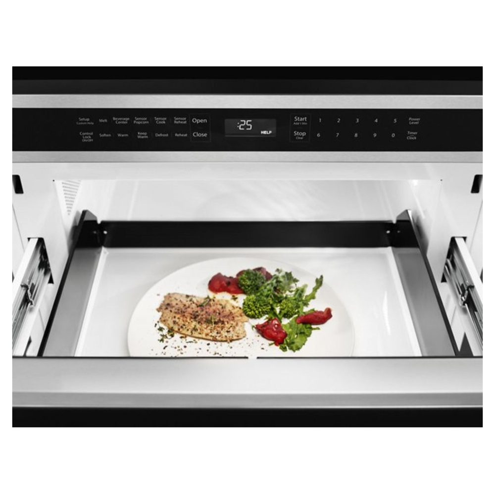 KitchenAid-KMBD104GSS-open view with food items