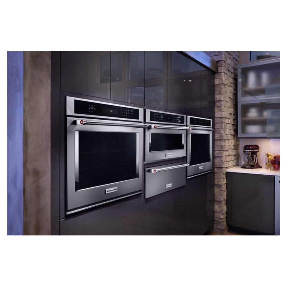 KitchenAid-KMBP107ESS-kitchen view with microwave