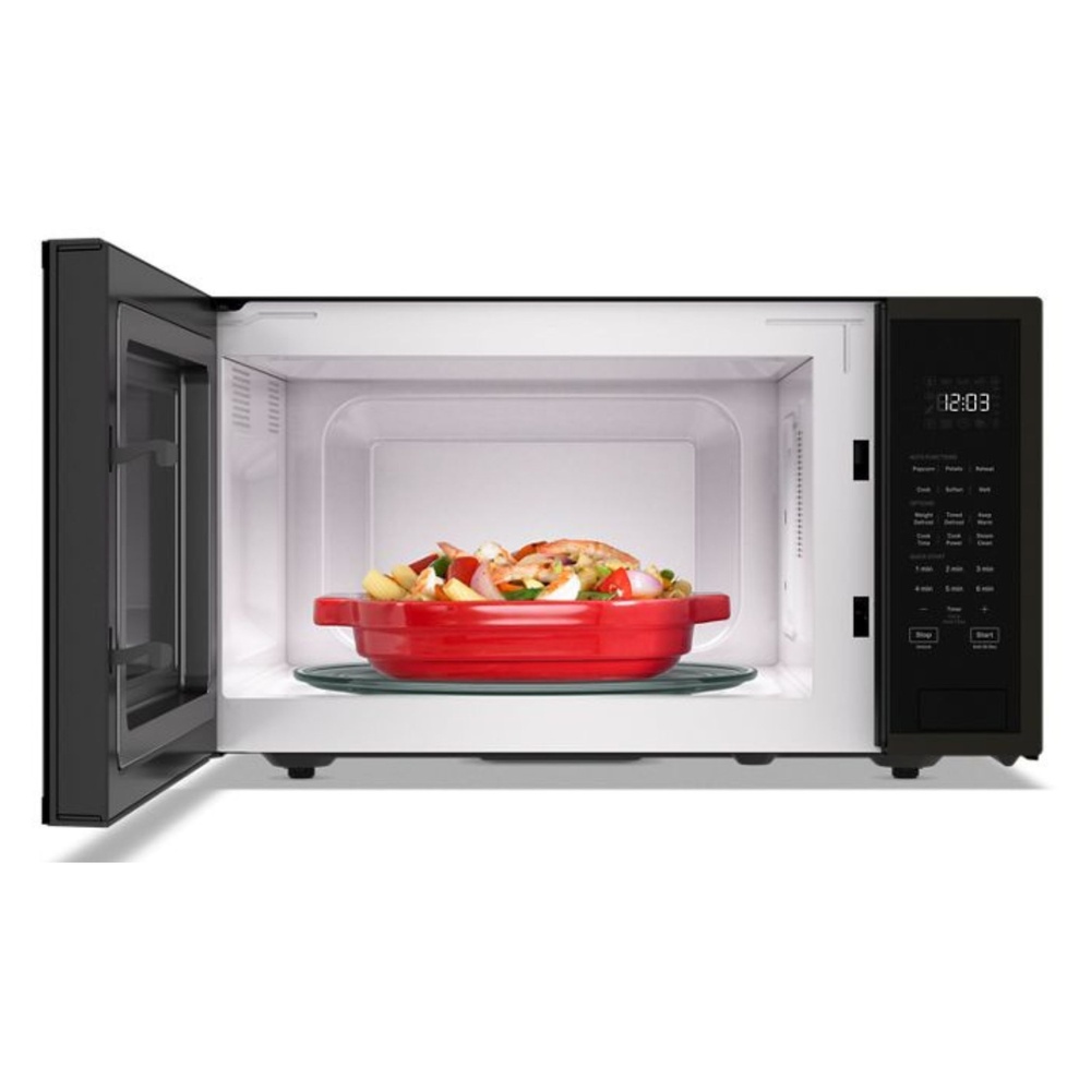 KitchenAid-KMCS122RBS-open view with food items