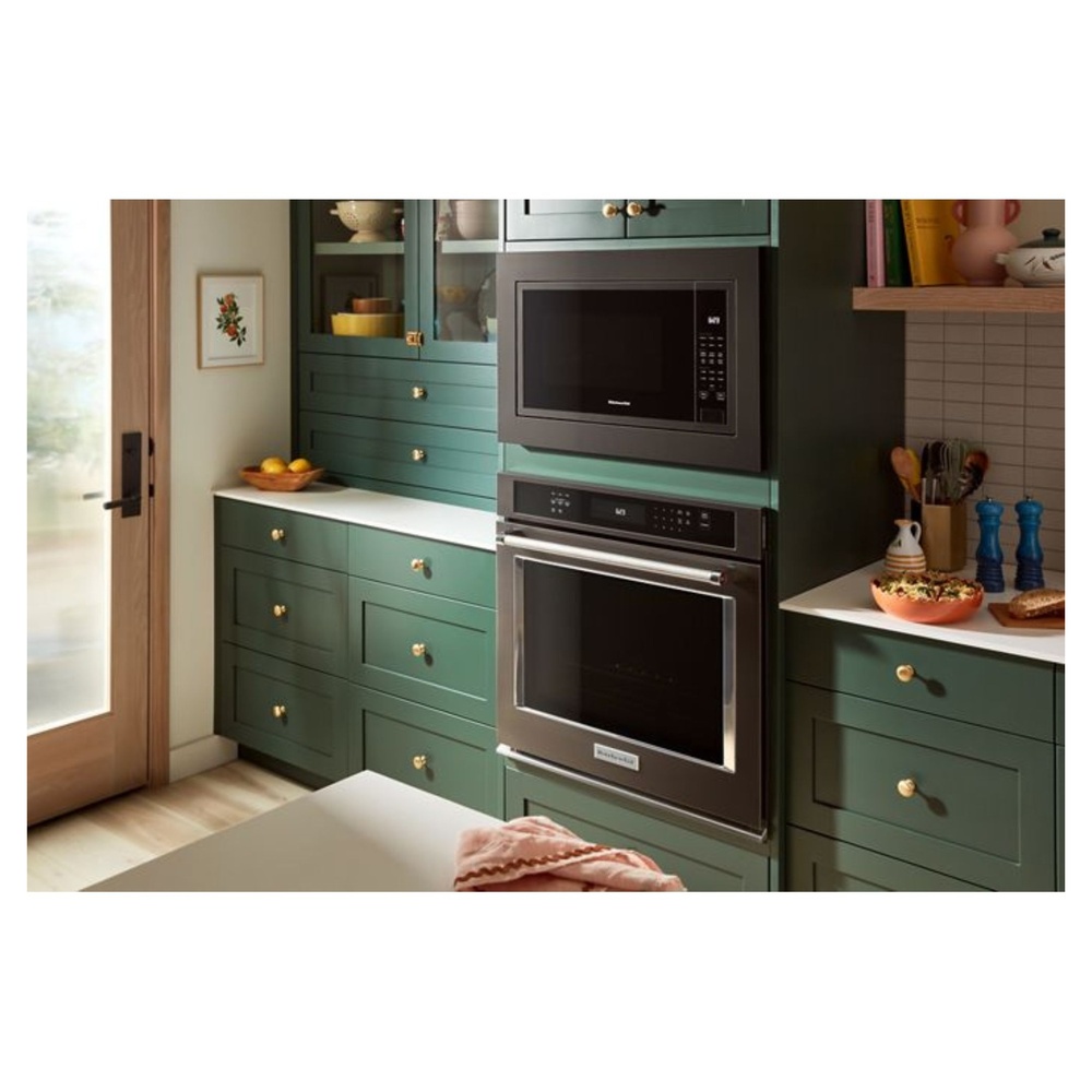 KitchenAid-KMCS122RBS-kitchen view with microwave