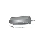 Frigidaire-FHWC3050RS-dimensions