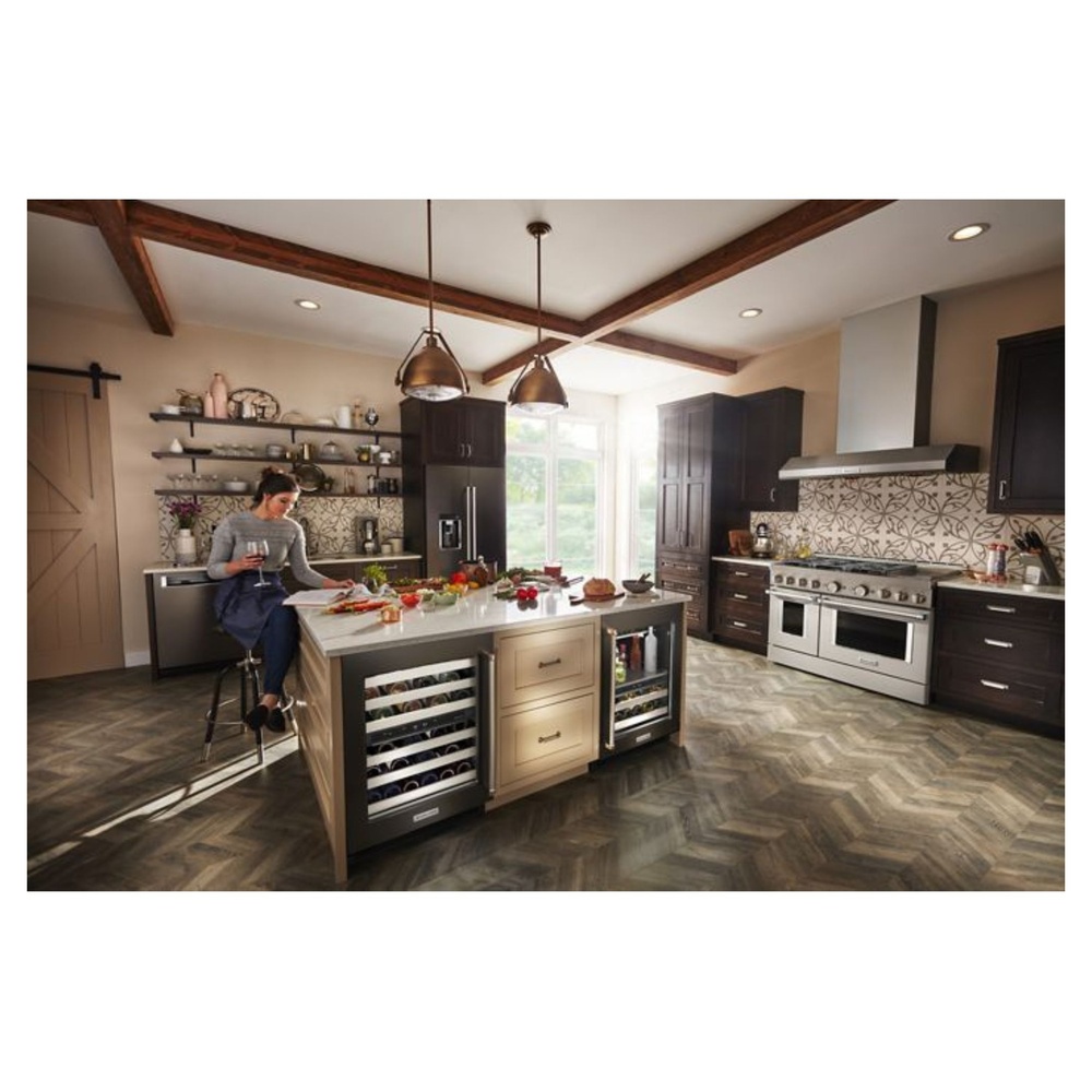 KitchenAid-KUBL314KBS-Modern Kitchen Workspace with Beverage Center