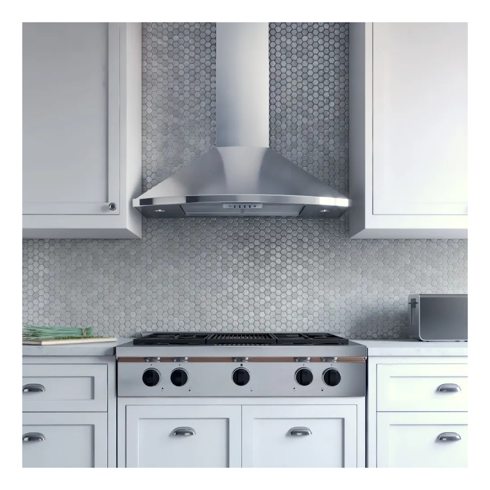 XO XOS30SC 30 inch Wall Mount Range Hood with 600 CFM, Code Compliance Control, LED Lighting, and Aluminum Mesh Filter, in Stainless Steel