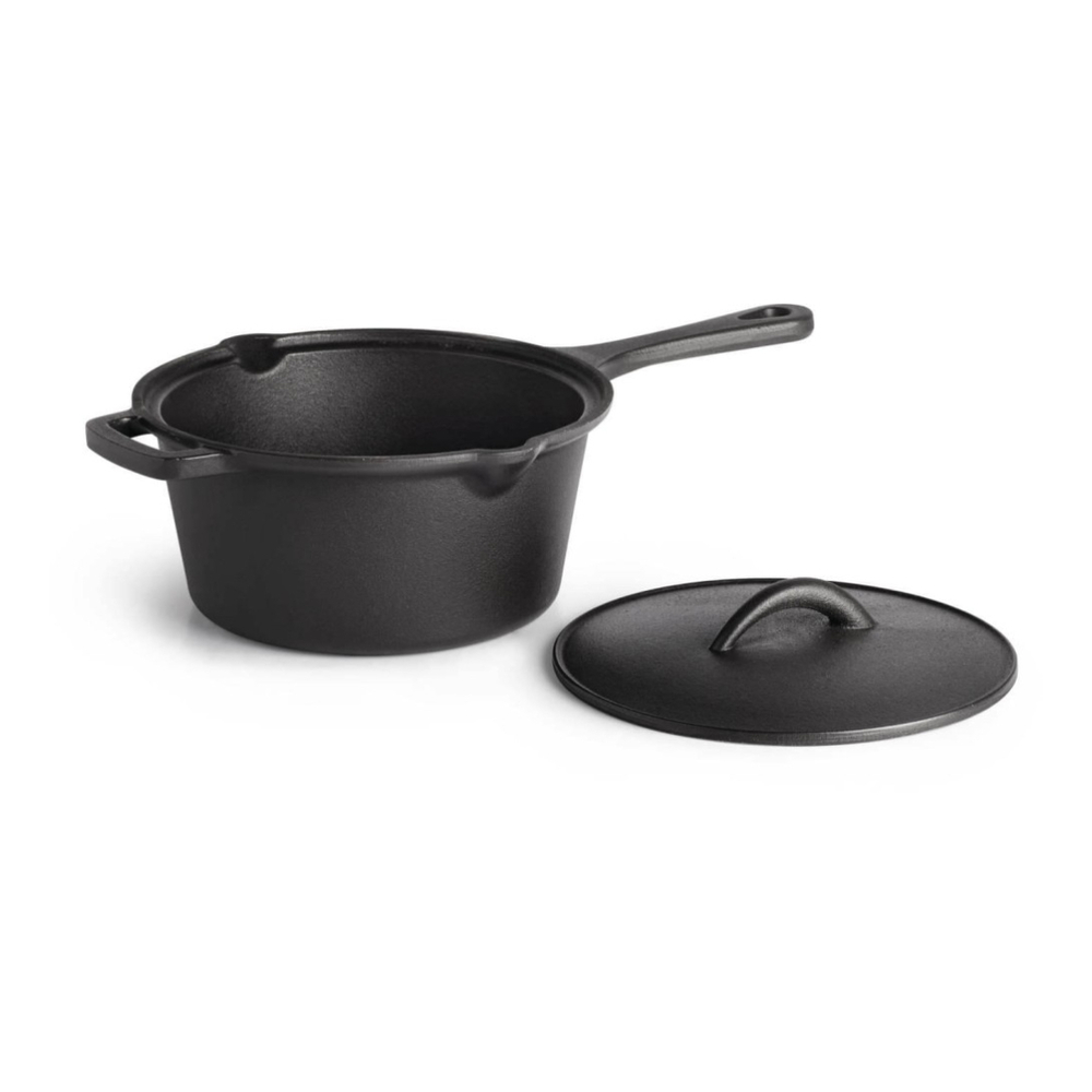 Napoleon 56051 Cast Iron Sauce Pan with Lid in Black
