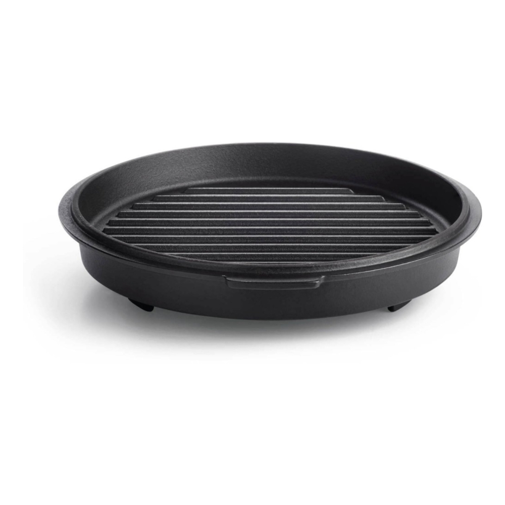 Napoleon 56059 6 qt. Cast Iron Dutch Oven, dual-Purpose Lid, Premium Heat Retention, Infrared Burner in Black