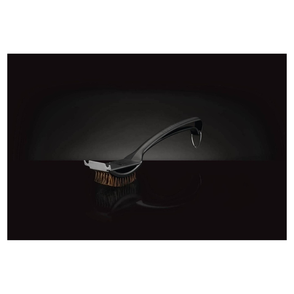 Napoleon 62053 Natural Fiber Grill Brush with Grid Scraper, Extra Long Bristles, Natural Bristles from Palm Trees, Sustainable Grill Cleaning