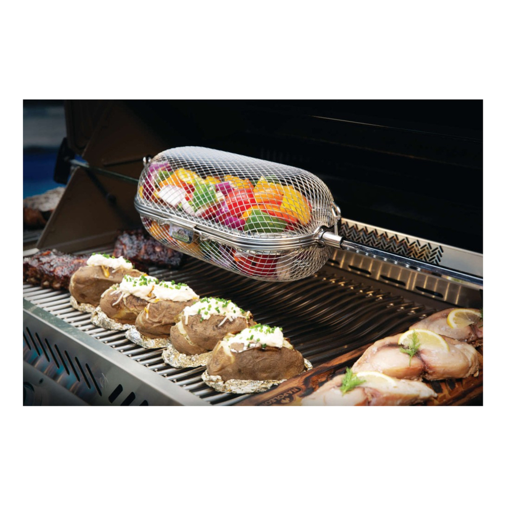 Napoleon 64000 Rotisserie Grill Basket in stainless steel