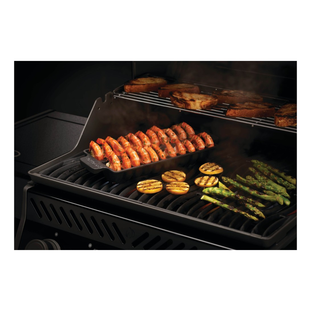 Napoleon 67734 Cast Iron Jumbo Shrimp Tray, in Black