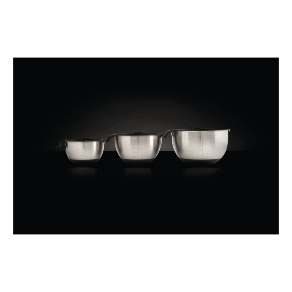 Napoleon 70042 3 Piece Marinating Bowl Set in Stainless Steel