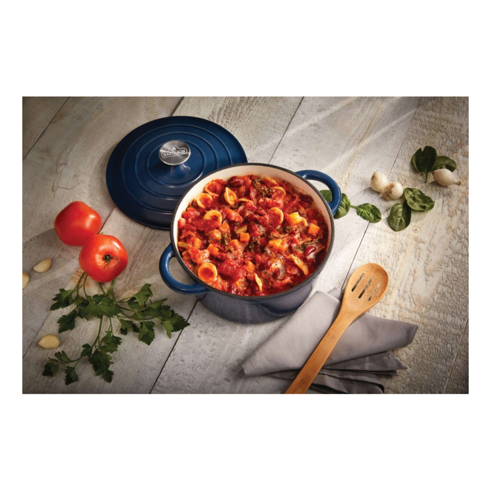 Napoleon 70152 Cast Iron Round Casserole Dish in Blue